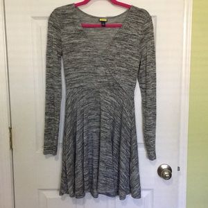 Heather grey wrap dress